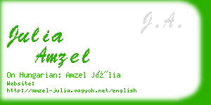 julia amzel business card